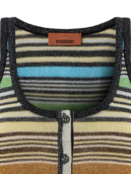 Πλεκτός τοπ Missoni μπλε