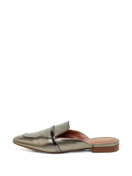 Papuci tip mules Malone Souliers din piele cu bretele galben