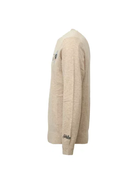 Sweter Mc2 Saint Barth wełniany beżowy