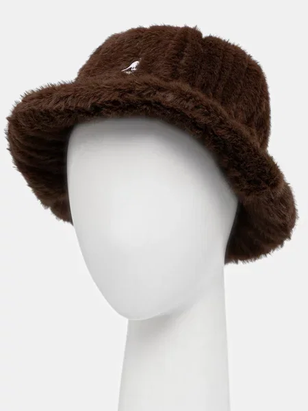 Повседневная искусственный мех шляпа Kangol коричневая