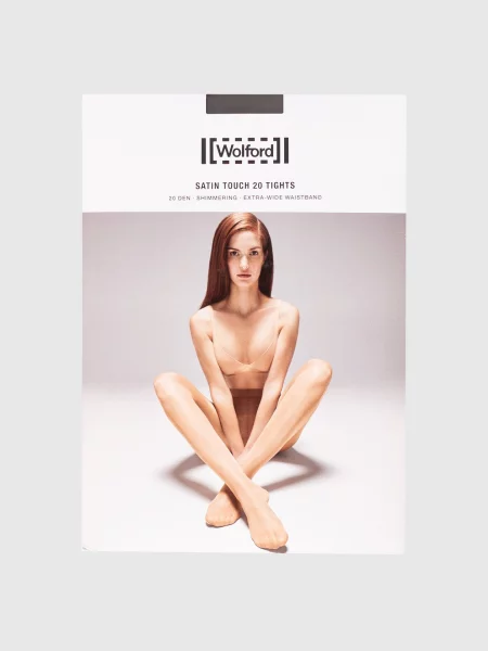 Атласные колготы Wolford черные