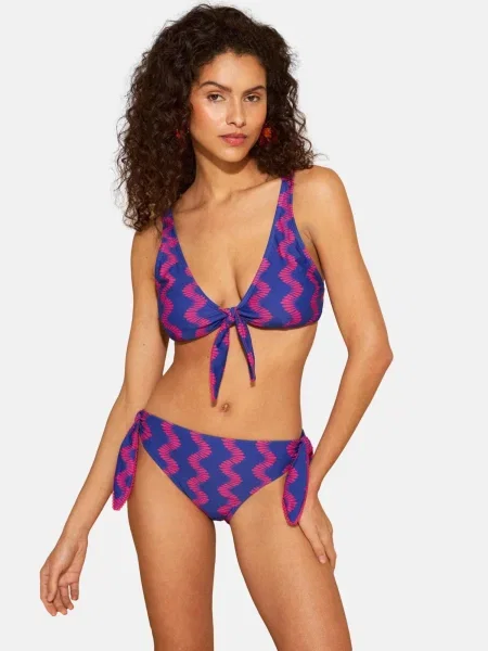 Love & roses Slip costum de baie cobalt / roz albastru