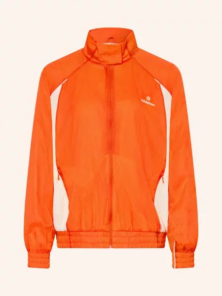 Lululemon Oversizedová Sportovní Bunda License To Train Textured oranžová bílá