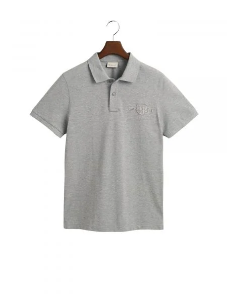 GANT Tricou Reg Tonal Shield gri