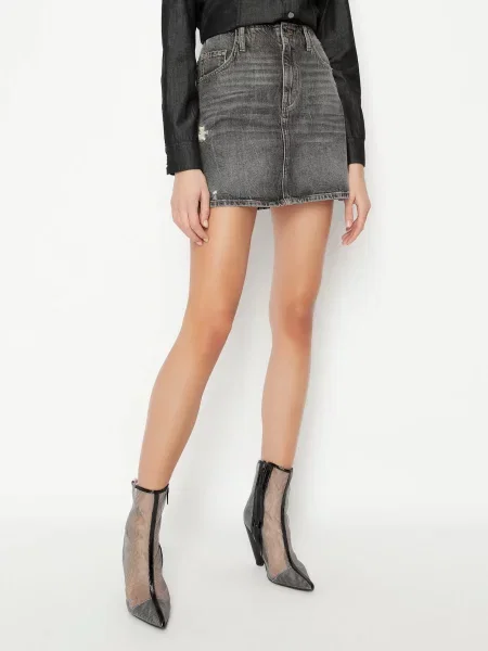 Armani Exchange Спідниця міні сірий