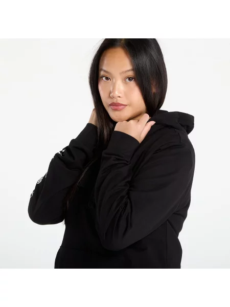 Mikina Emporio Armani Train Logo Series Extended Logo Hoodie black / white bílá