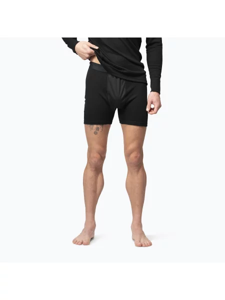 Boxeri termoactivi pentru bărbați Devold Duo Active Merino Boxer black negru