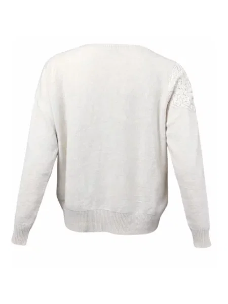 Bluza D.exterior z okrągłym dekoltem biała