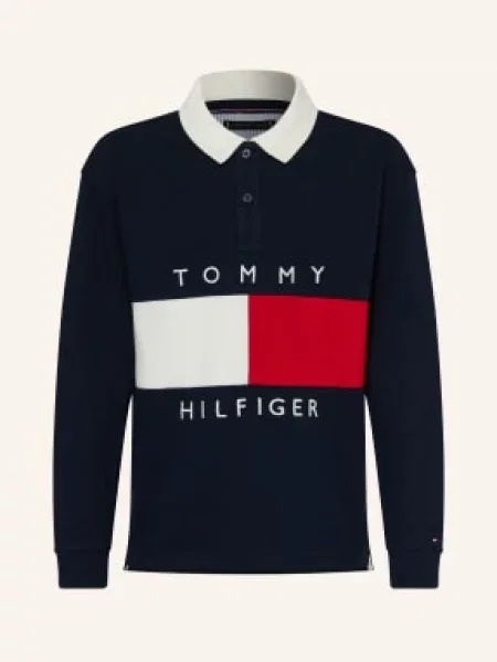Tommy Hilfiger Jerseyové Polo Tričko tmavě modrá / červená bílá