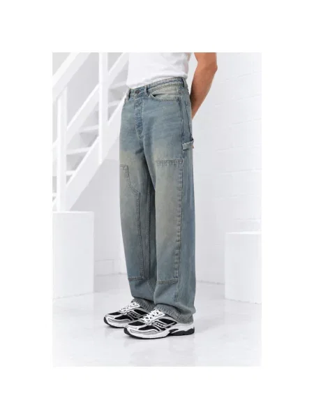 Jeansy straight leg Pure Path niebieskie