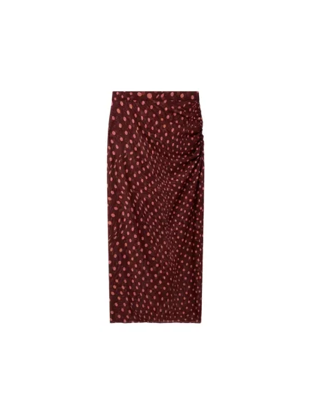 Długa spódnica maxi Stella Mccartney w grochy czerwona