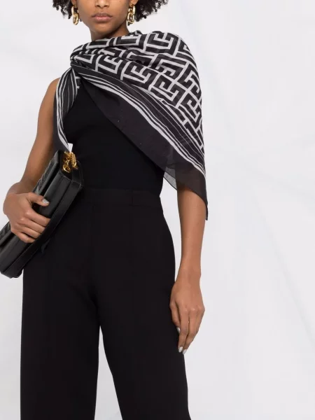 Pantaloni Ferragamo de lână negru