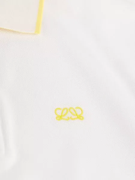Tricou polo Loewe cu broderie alb