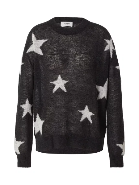 JOOP! Jeans Pulover Karsa negru alb