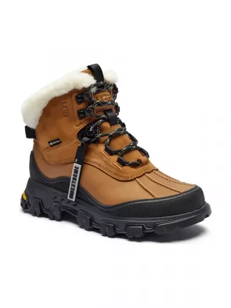 UGG De piele ghete de trekking ADIRONDACK MERIDIAN HIKER cu adaos de lână maro