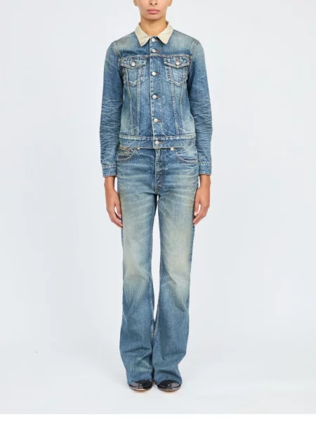 Geacă de blugi Mm6 Maison Margiela albastru