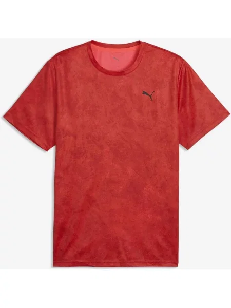 Koszulka z krótkim rękawem damska Puma TAD Essentials AOP bordowy S czerwony