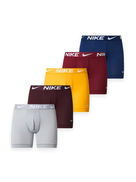 NIKE Underwear Boxeri albastru închis / galben miere roșu / roșu vin gri
