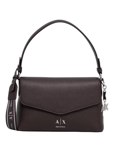 Crossbody kabelka Armani Exchange z ekologickej kože hnedá