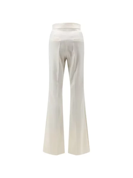 Pantaloni Actualee evazate alb