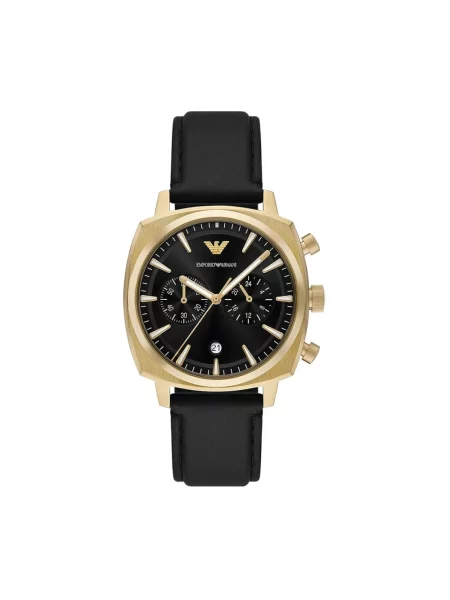 Emporio Armani zegarek złoty czarny