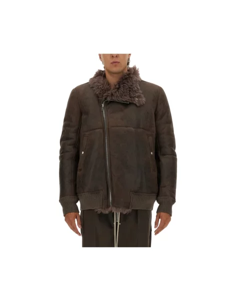Kurtka skórzana Rick Owens szara