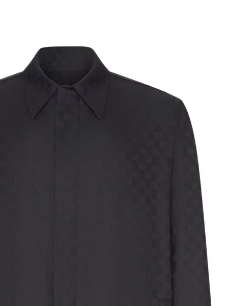 Cămașă Gucci din canvas negru