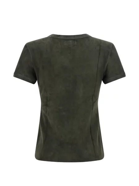 Tricou Stouls din piele de căprioară gri