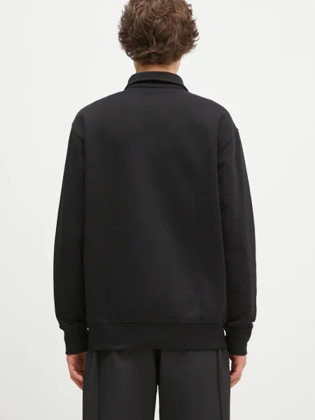 Кофта Norse Projects Ketel Relaxed Organic NORSE Logo Half Zip однотонна чорний