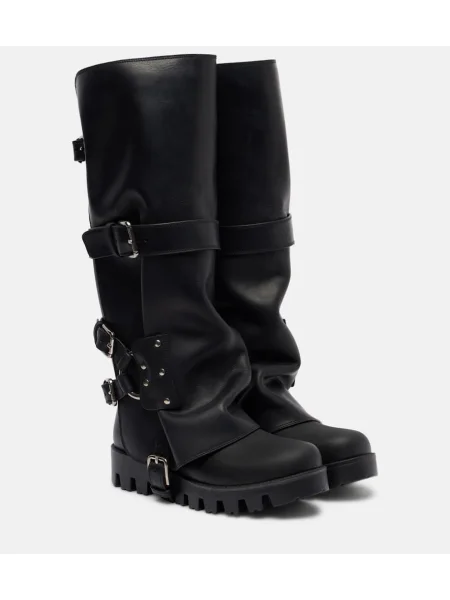 Botine Dolce&gabbana din piele biker negru