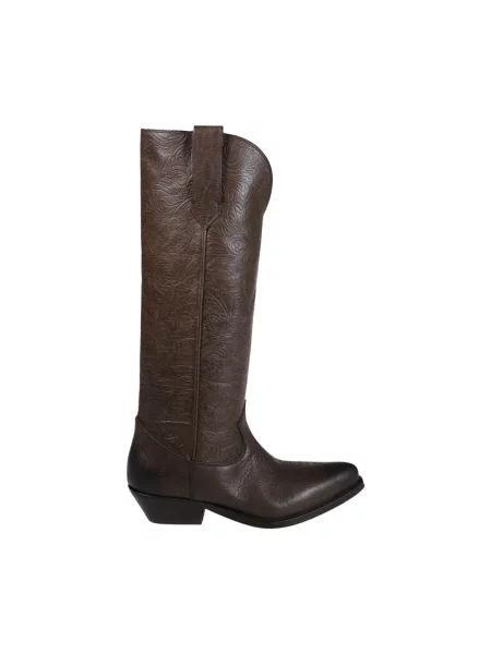 Botki Golden Goose skórzane brązowe