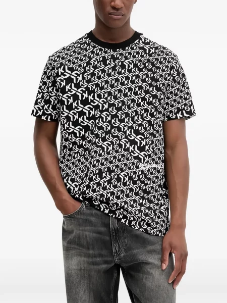 Tricou Karl Lagerfeld Jeans negru