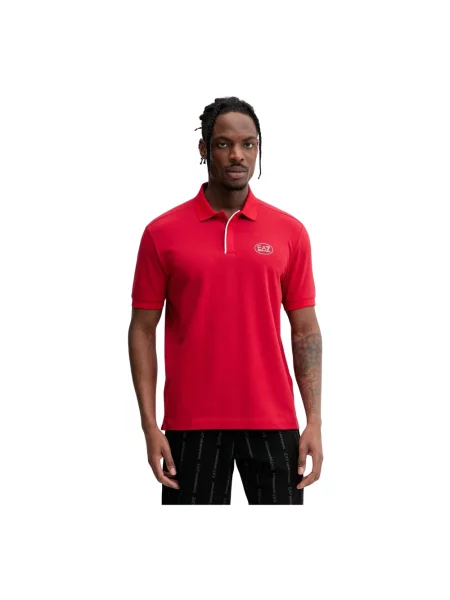 Koszulka polo Emporio Armani Ea7 czerwona