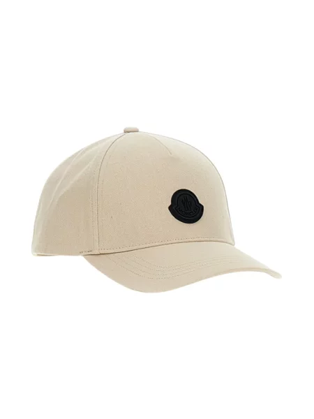 Czapka z daszkiem Moncler z logo beżowa