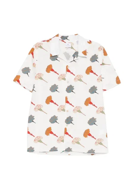 Cămașă Paul Smith cu imagine alb