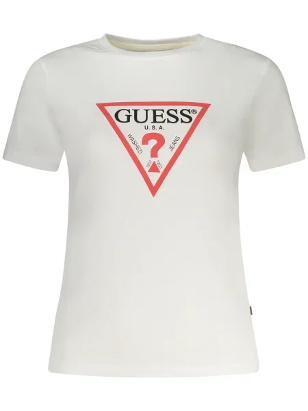 Kratek majica Guess Jeans bela