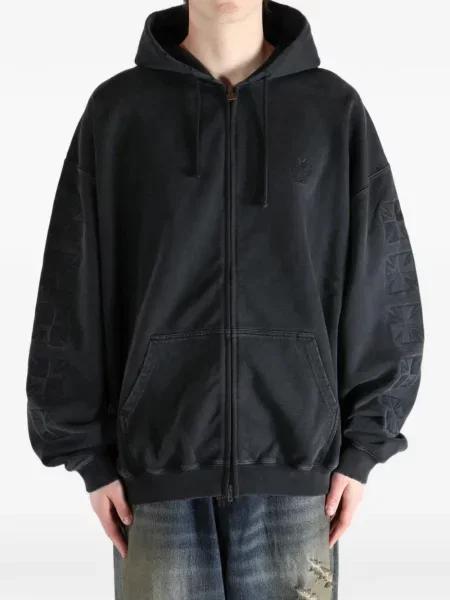 Hanorac cu glugă Vetements cu glugă negru