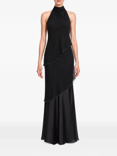 Rochie maxi V:pm Atelier cu gât halter negru
