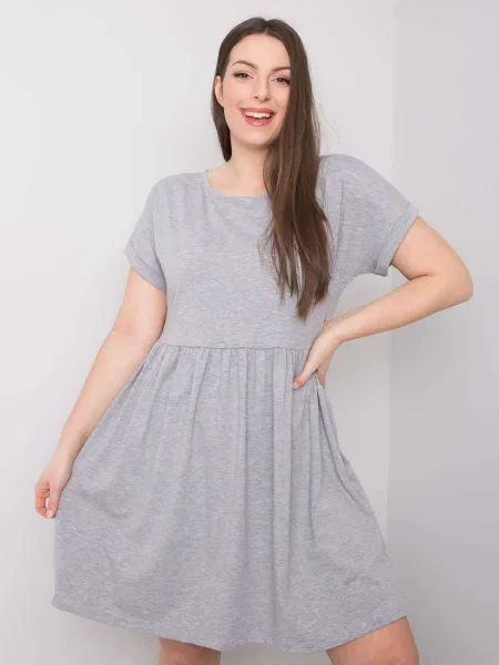 Odgovarati haljina Fashionhunters s melange uzorkom siva