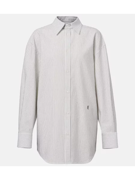 Cămașă Saint Laurent cu dungi alb
