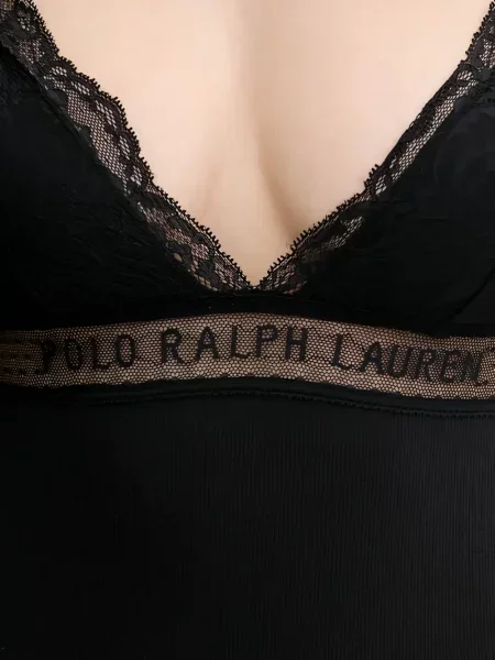 Tricou polo Polo Ralph Lauren cu broderie cu glugă din piele negru