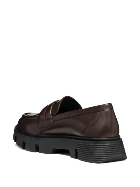 Pantofi loafer Geox cu platformă cu bretele maro