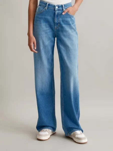 Широкі джинси Marc O'Polo denim бавовна/еластан синій