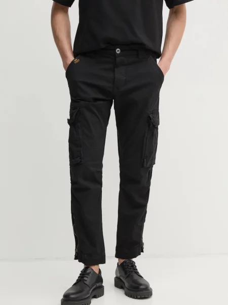 Alpha Industries pantaloni Task Force Pant barbati cu fason cargo negru