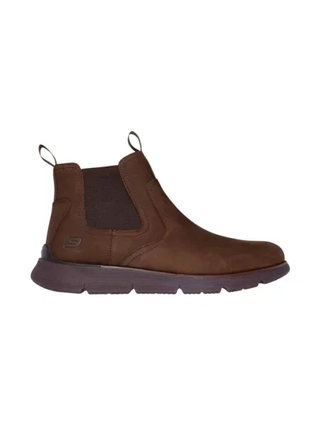 Sztyblety Skechers skórzane brązowe
