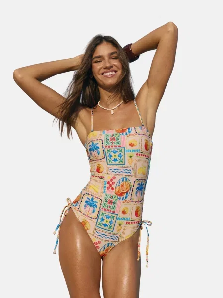 Friends Like These Costum de baie întreg albastru / galben roșu