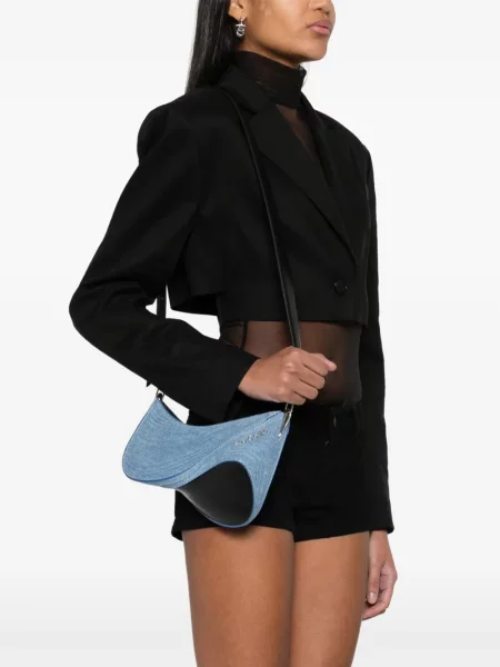 Mažas rankinė per petį Mugler mėlyna