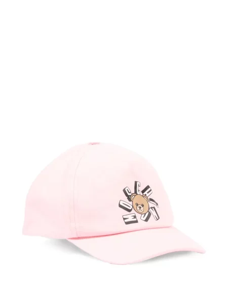 Czapka z daszkiem dziecięca Moschino różowa