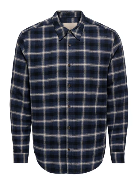 Only & Sons Košeľa ONSGUDME námornícka modrá / tmavomodrá biela