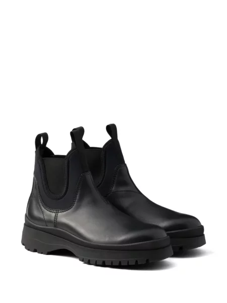 Botine chelsea Prada din piele negru